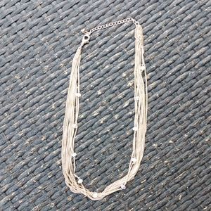 Gold Bead 9 Strand Necklace